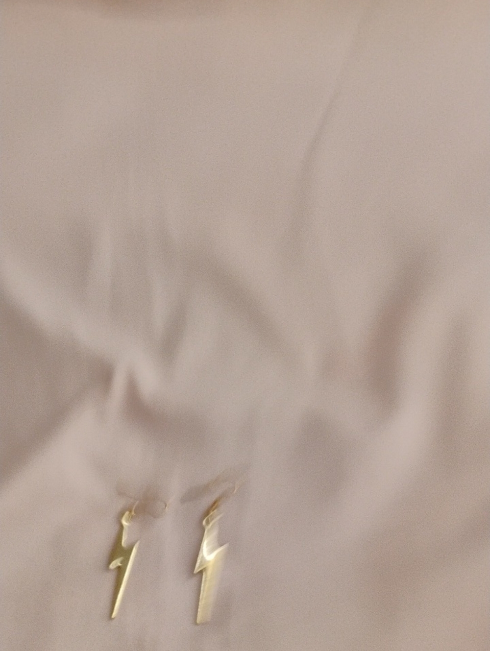 Gold Lightning Bolt Drop Earrings - Minimal Dangle